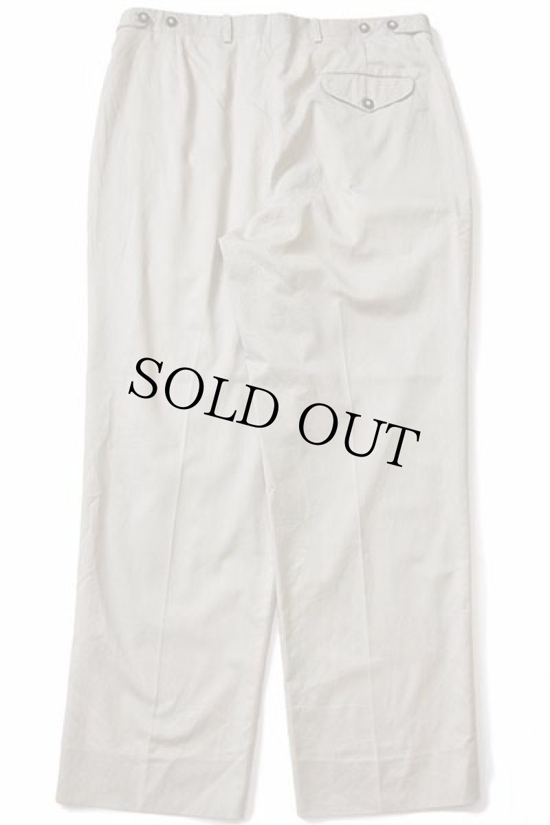 画像3: 80s スペイン製 CHEMISE LACOSTE ラコステ ツータック スラックス パンツ カーキ 46 (3)