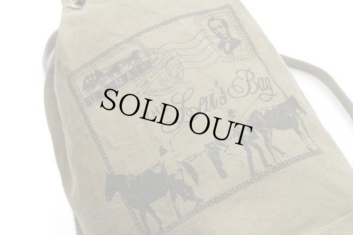 画像5: Levi'sリーバイス U.S.MAIL バケツ型 コットン キャンバス ショルダーバッグ オリーブ (5)