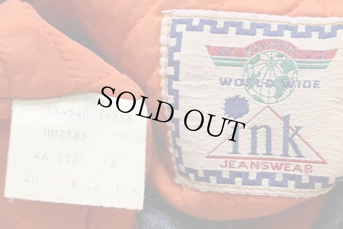 画像4: 90s イタリア製 ink キルティングライナー マドラスチェック フランネル×デニムベスト 46 (4)