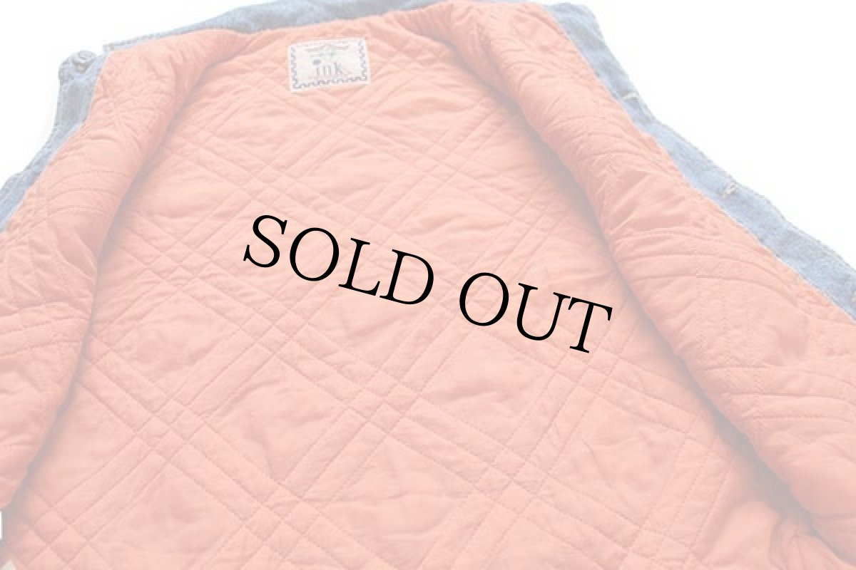 画像5: 90s イタリア製 ink キルティングライナー マドラスチェック フランネル×デニムベスト 46 (5)