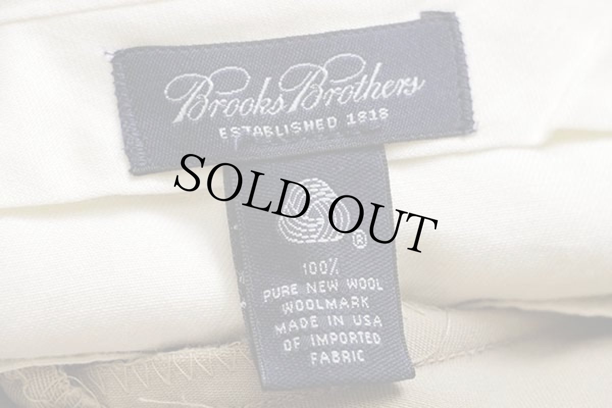 画像6: 90s USA製 Brooks Brothersブルックスブラザーズ ツータック スラックス ウールパンツ カーキ 32 (6)