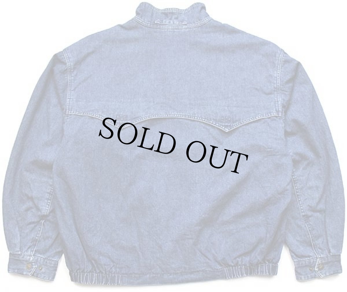 画像2: 00s LANDS'ENDランズエンド Runaway デニム ハリントンジャケット L (2)