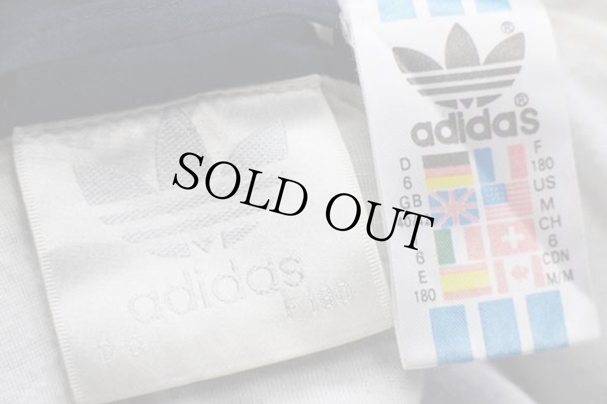 画像4: 90s adidasアディダス トレフォイル ロゴ刺繍 ジャケット 紺×白 M (4)