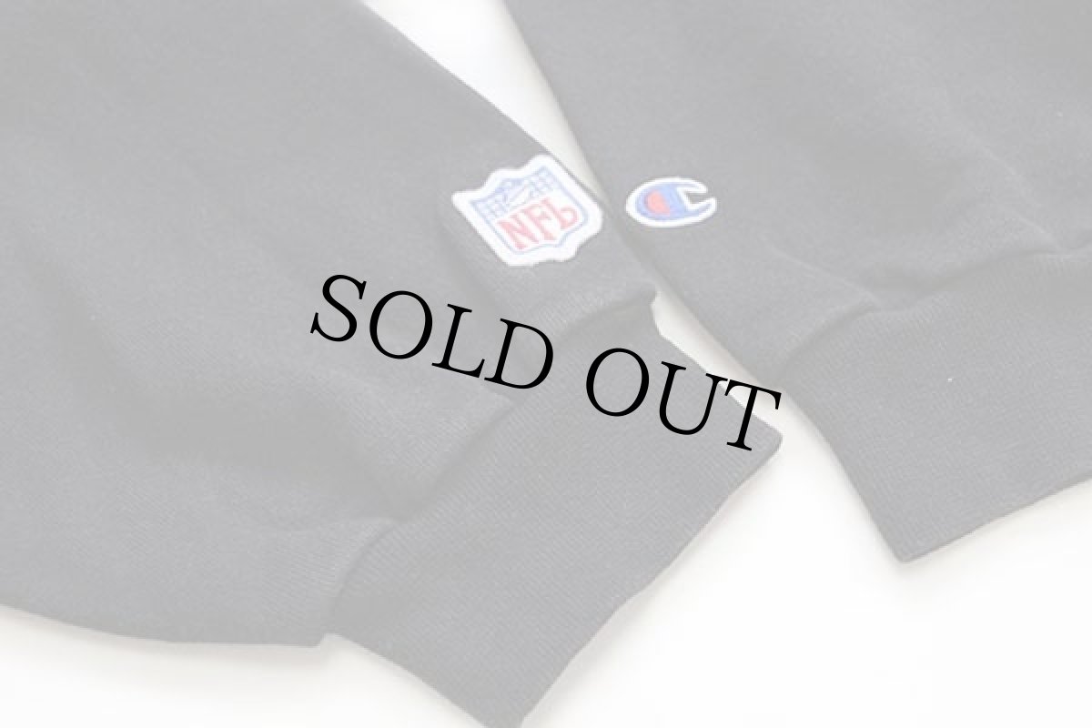 画像6: 00s メキシコ製 Championチャンピオン NFL NY JETS 前V スウェット 黒 XXL★特大 (6)