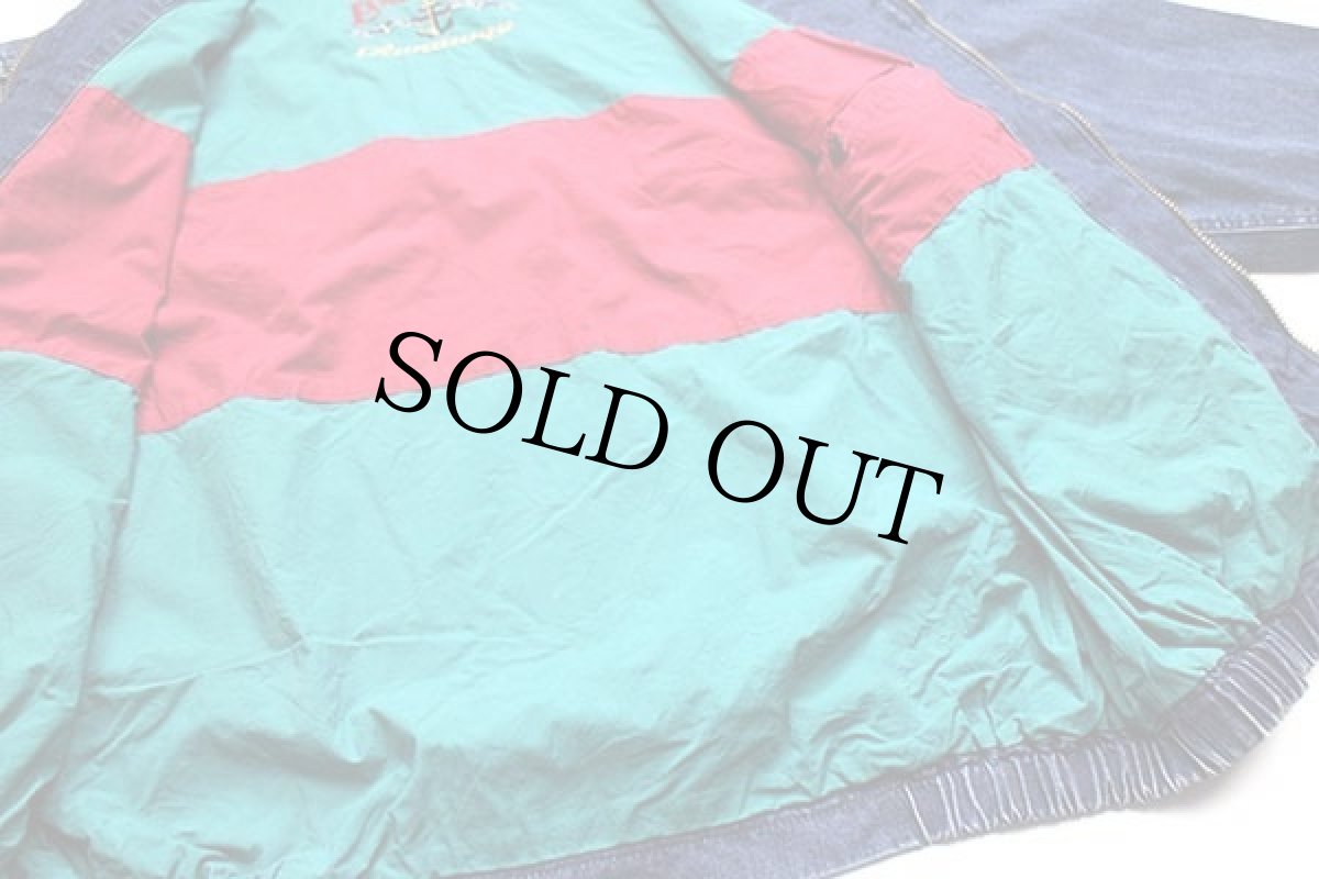 画像5: 00s LANDS'ENDランズエンド Runaway デニム ハリントンジャケット L (5)