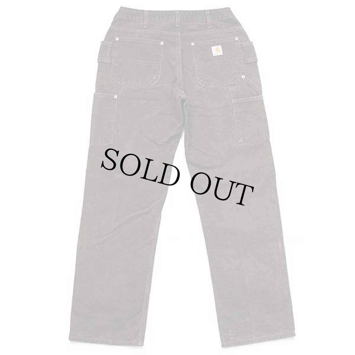 画像3: メキシコ製 carharttカーハート ダブルニー ダック地 ペインターパンツ ペンキ飛び 焦げ茶 8 L32 (3)