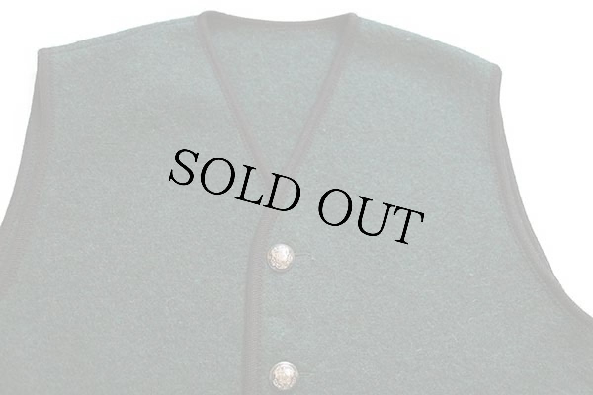 画像3: UNKNOWN チロリアン ボイルドウール ベスト 深緑 ミックス (3)