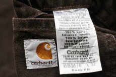 画像6: メキシコ製 carharttカーハート ダブルニー ダック地 ペインターパンツ ペンキ飛び 焦げ茶 8 L32 (6)
