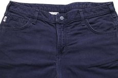 画像4: メキシコ製 carharttカーハート FR HRC2 ダック地 ワークパンツ ダークネイビー 12 L30 (4)