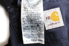 画像6: メキシコ製 carharttカーハート FR HRC2 ダック地 ワークパンツ ダークネイビー 12 L30 (6)