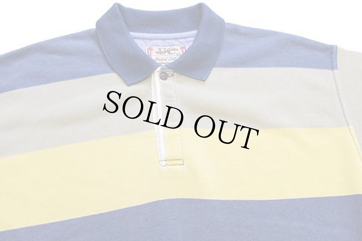 画像3: 90s VETEMENTS マルチカラー 太ボーダー 襟付き コットン スウェット M (3)