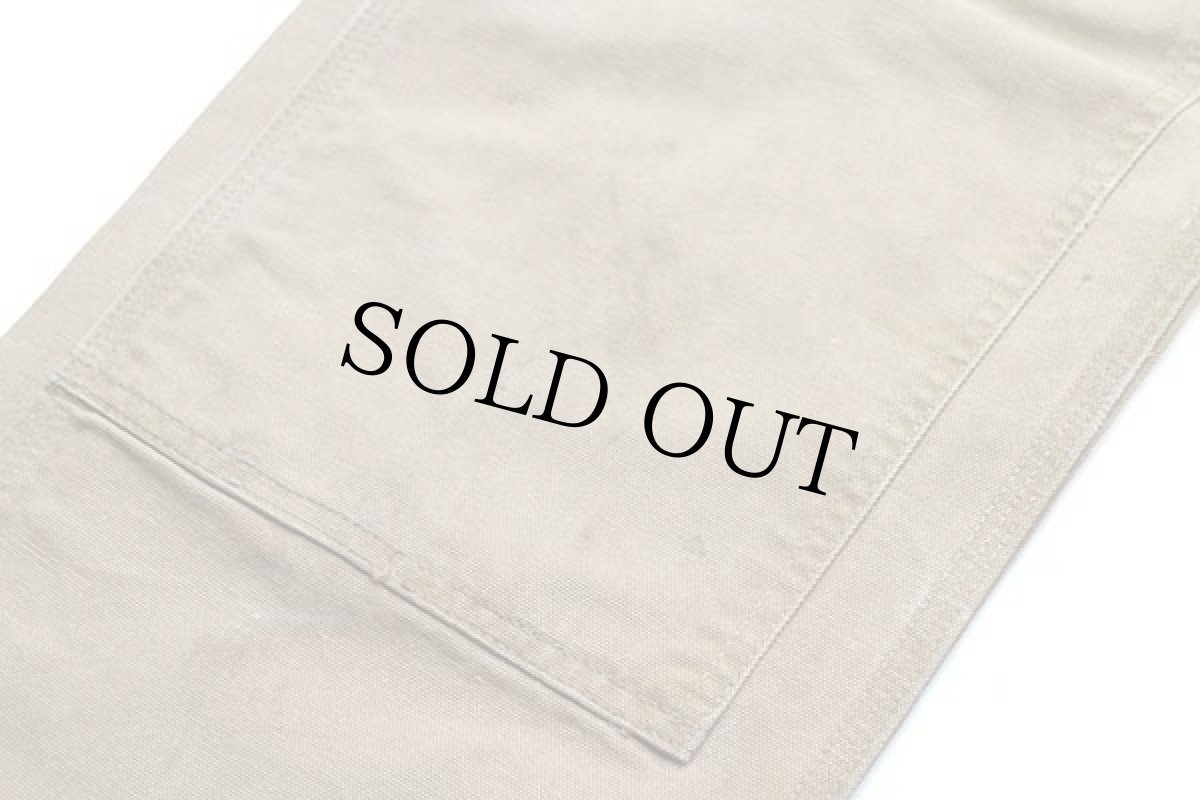 画像7: 90s USA製 carharttカーハート ダブルニー ダック地 ペインターパンツ 茶 フェード w32 (7)