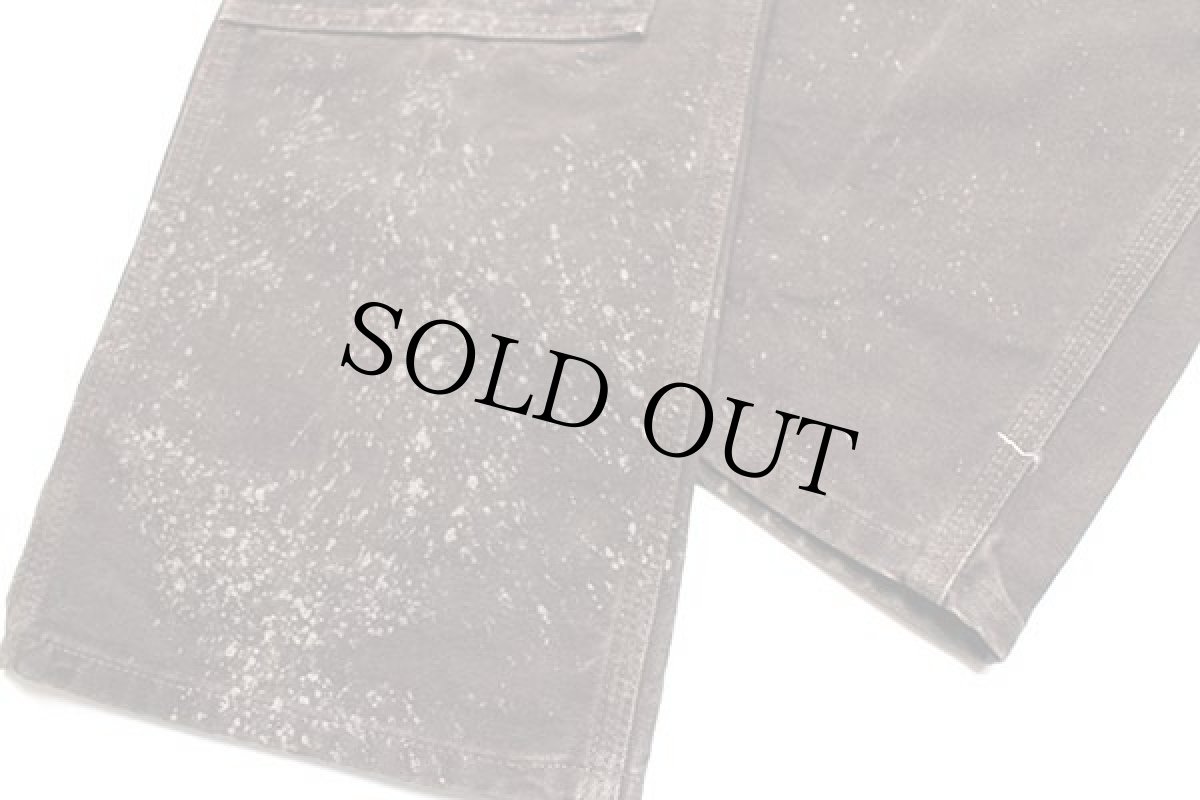 画像7: メキシコ製 carharttカーハート ダブルニー ダック地 ペインターパンツ ペンキ飛び 焦げ茶 8 L32 (7)