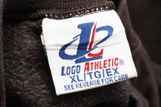 画像4: 90s USA製 LOGO ATHLETIC NFL cleveland browns 刺繍 スウェット 焦げ茶 XL (4)