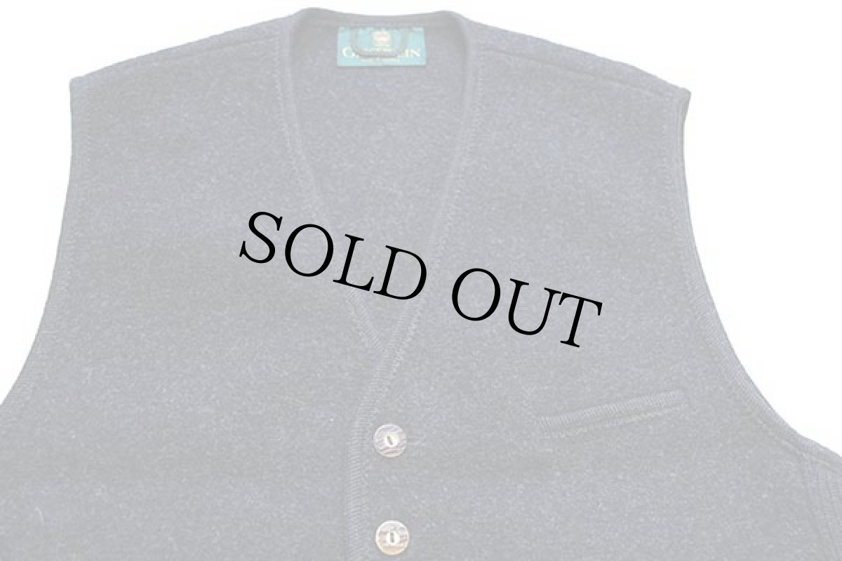 画像3: オーストリア製 GIESSWEIN チロリアン ニット切り替え ボイルドウール ベスト 黒 52 (3)