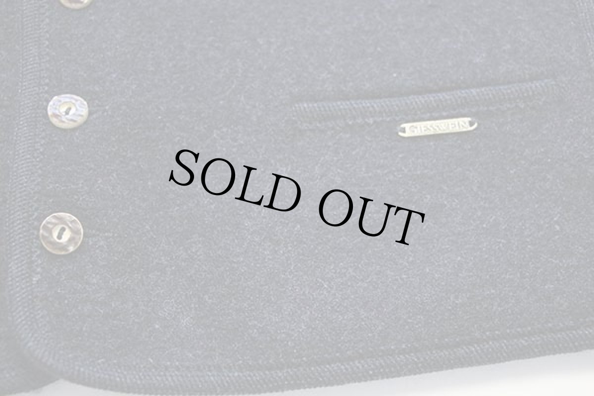 画像5: オーストリア製 GIESSWEIN チロリアン ニット切り替え ボイルドウール ベスト 黒 52 (5)