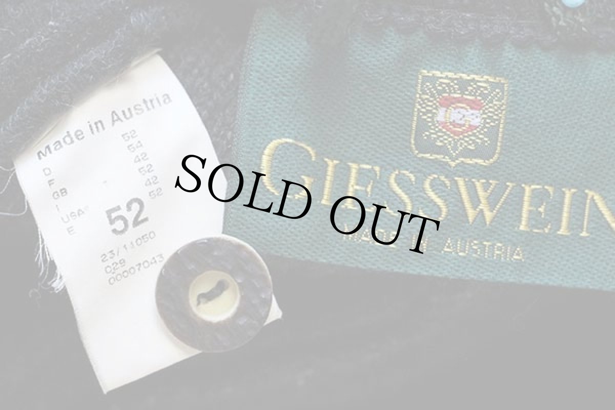 画像4: オーストリア製 GIESSWEIN チロリアン ニット切り替え ボイルドウール ベスト 黒 52 (4)