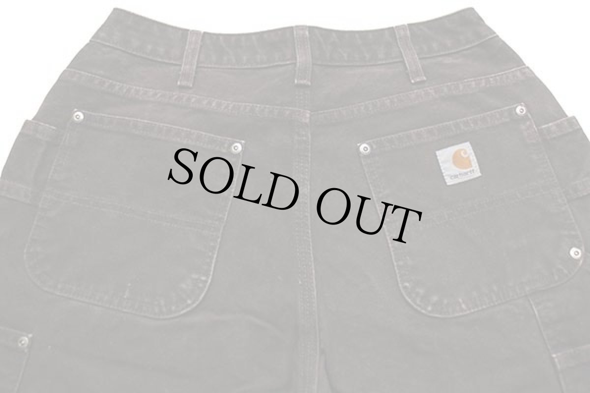 画像5: メキシコ製 carharttカーハート ダブルニー ダック地 ペインターパンツ ペンキ飛び 焦げ茶 8 L32 (5)