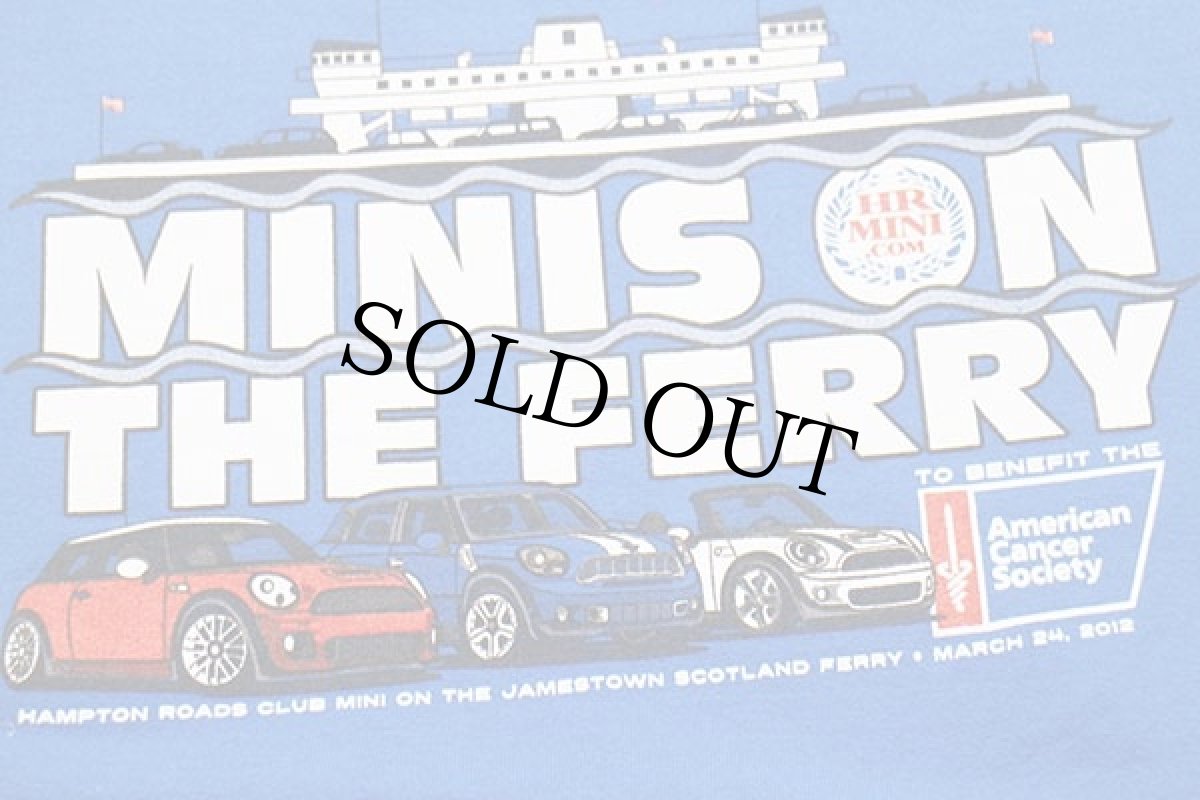 画像4: MINIS ON THE FERRY HAMPTON ROADS CLUB ミニ 両面プリント スウェット 青 XL (4)