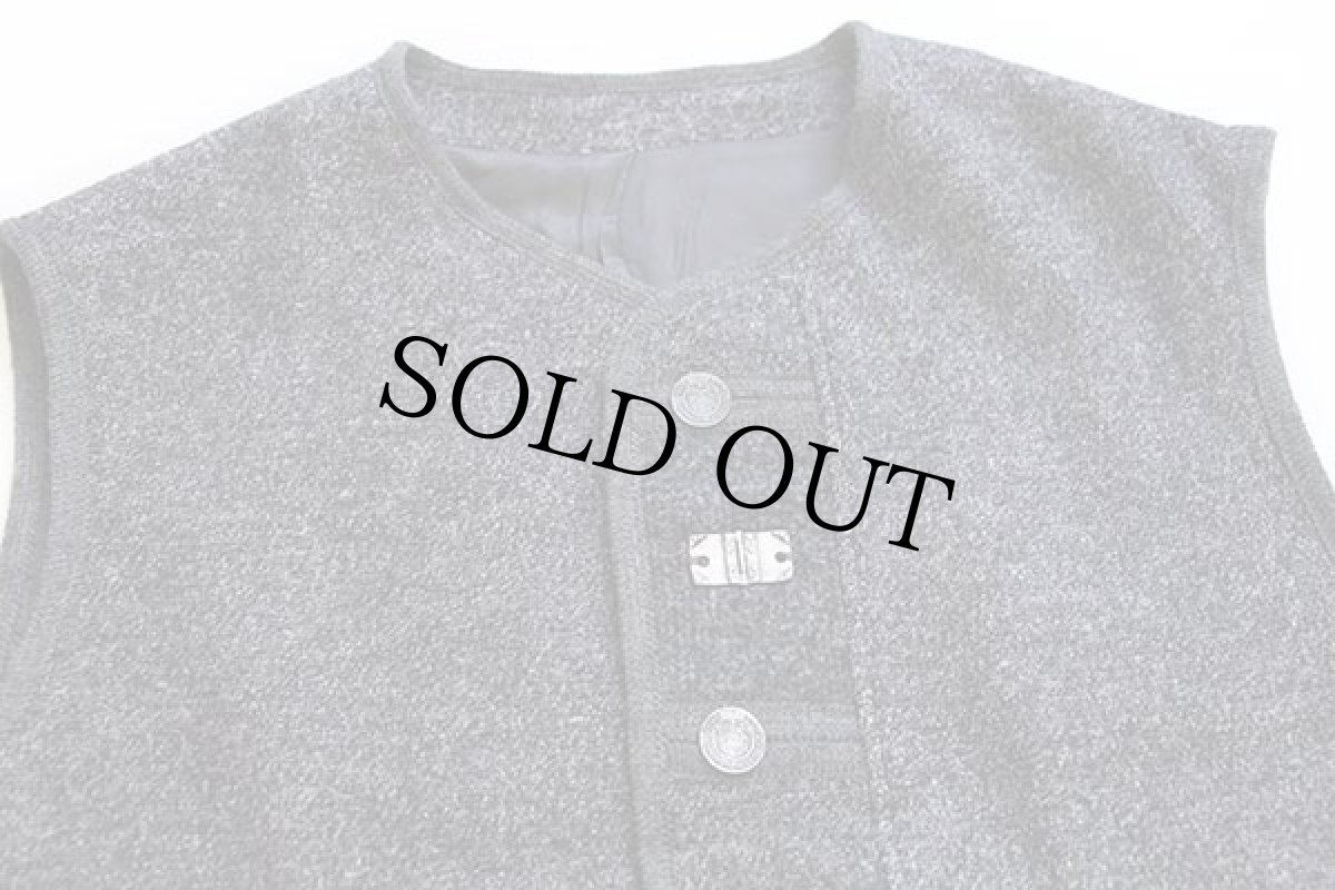 画像3: Traunsee Trachten ノーカラー チロリアン ボイルドウール ベスト グレー ミックス (3)