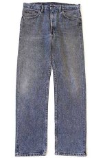 画像2: 90s USA製 Levi'sリーバイス 505 ケミカルウォッシュ カラーデニムパンツ カスタム 後染め 紺 w34 L30★112 アシッド (2)