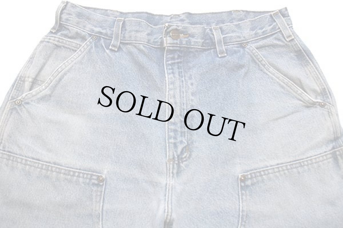 画像4: メキシコ製 carharttカーハート デニム ダブルニー ペインターパンツ ペンキ飛び w34 L34 (4)