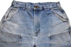 画像4: メキシコ製 carharttカーハート デニム ダブルニー ペインターパンツ ペンキ飛び w34 L34 (4)