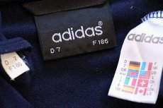 画像5: 90s adidasアディダス トレフォイル ロゴ刺繍 トラックジャケット&パンツ セットアップ 紺×白 L★ジャージ (5)