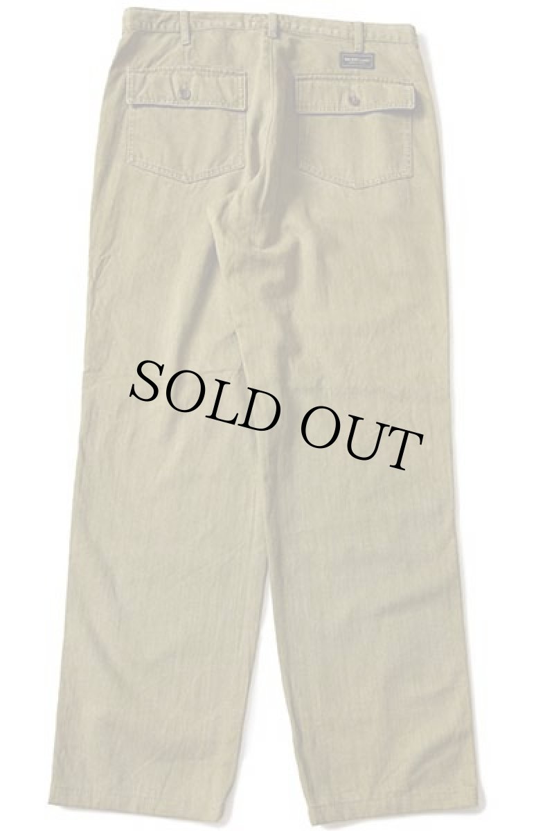 画像3: 90s ルーマニア製 MARLBORO CLASSICS ベイカータイプ コットン ヘリンボーン パンツ 黄緑 w34 (3)