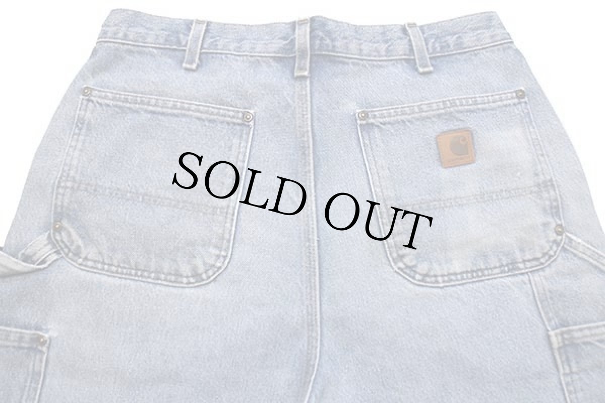 画像5: メキシコ製 carharttカーハート デニム ダブルニー ペインターパンツ ペンキ飛び w34 L34 (5)