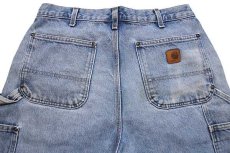 画像5: メキシコ製 carharttカーハート デニム ダブルニー ペインターパンツ ペンキ飛び w34 L34 (5)