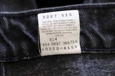 画像7: 90s USA製 Levi'sリーバイス 550 ハンドペイント ブラック デニムパンツ w34 L32 (7)