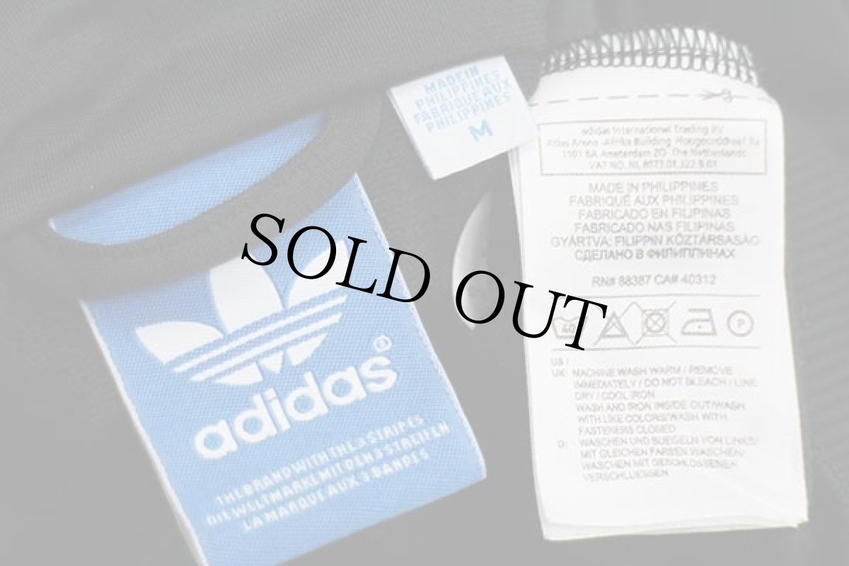 画像4: adidasアディダス トレフォイル ロゴ刺繍 トラックジャケット 黒×金 M★ジャージ (4)