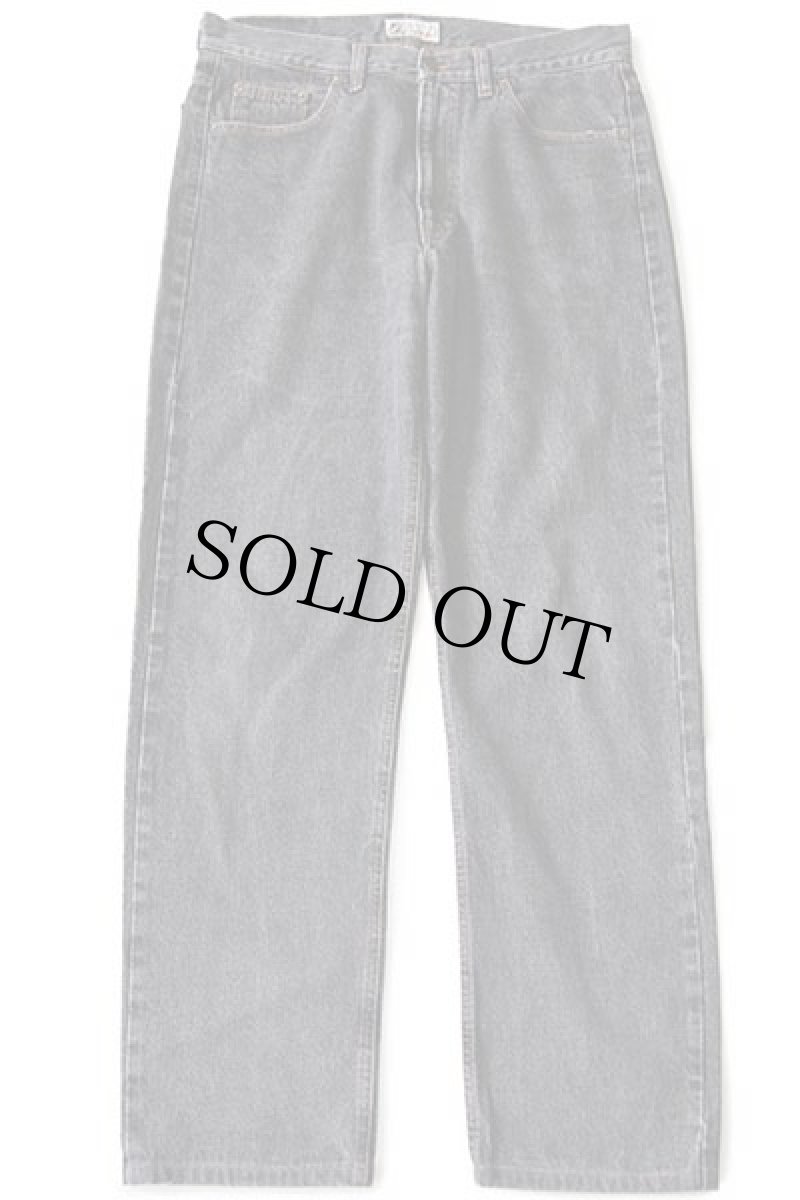 画像2: 90s イタリア製 Disneyディズニー GOLF ミッキー マウス 刺繍 先染め ブラック デニムパンツ 52 (2)