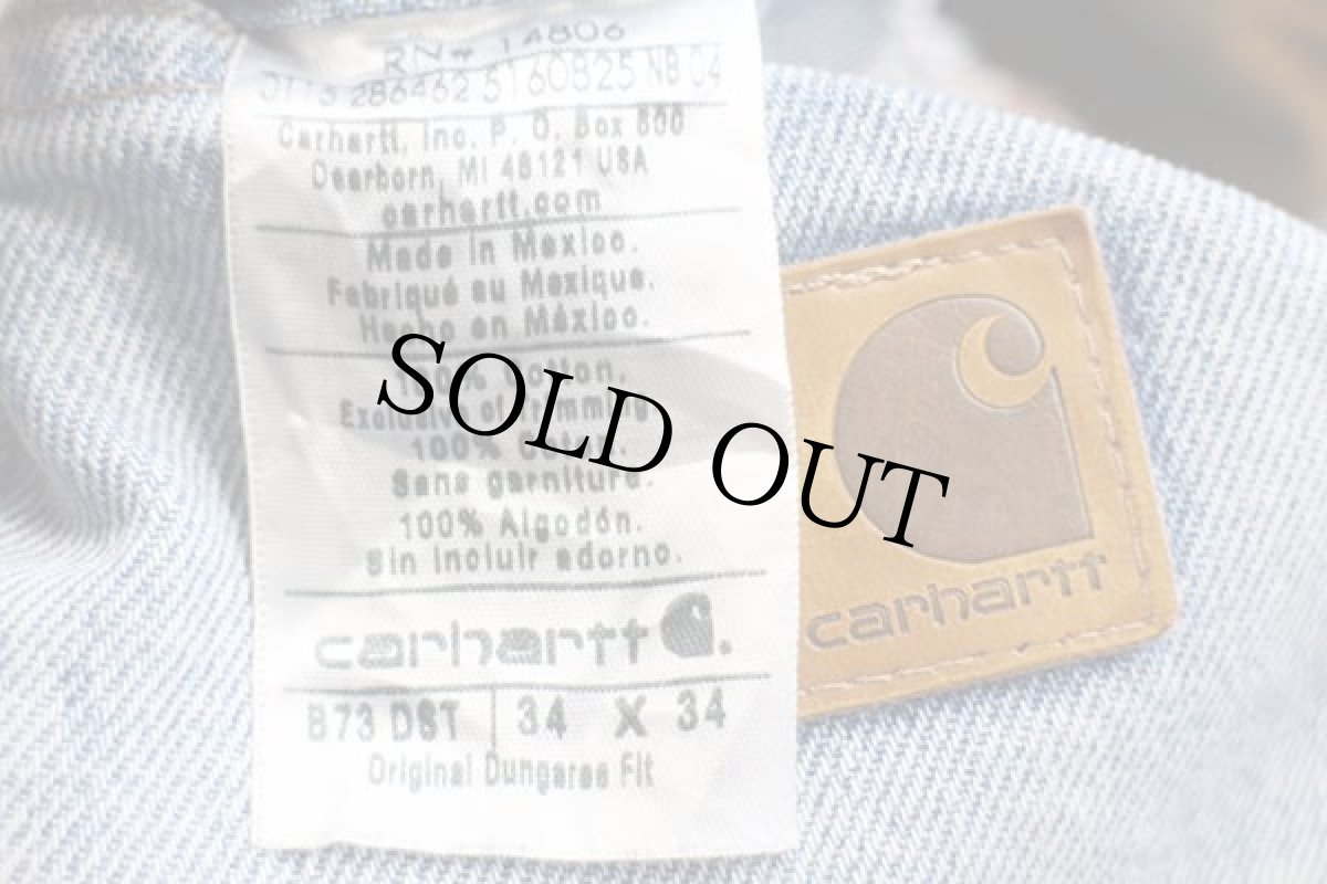 画像6: メキシコ製 carharttカーハート デニム ダブルニー ペインターパンツ ペンキ飛び w34 L34 (6)