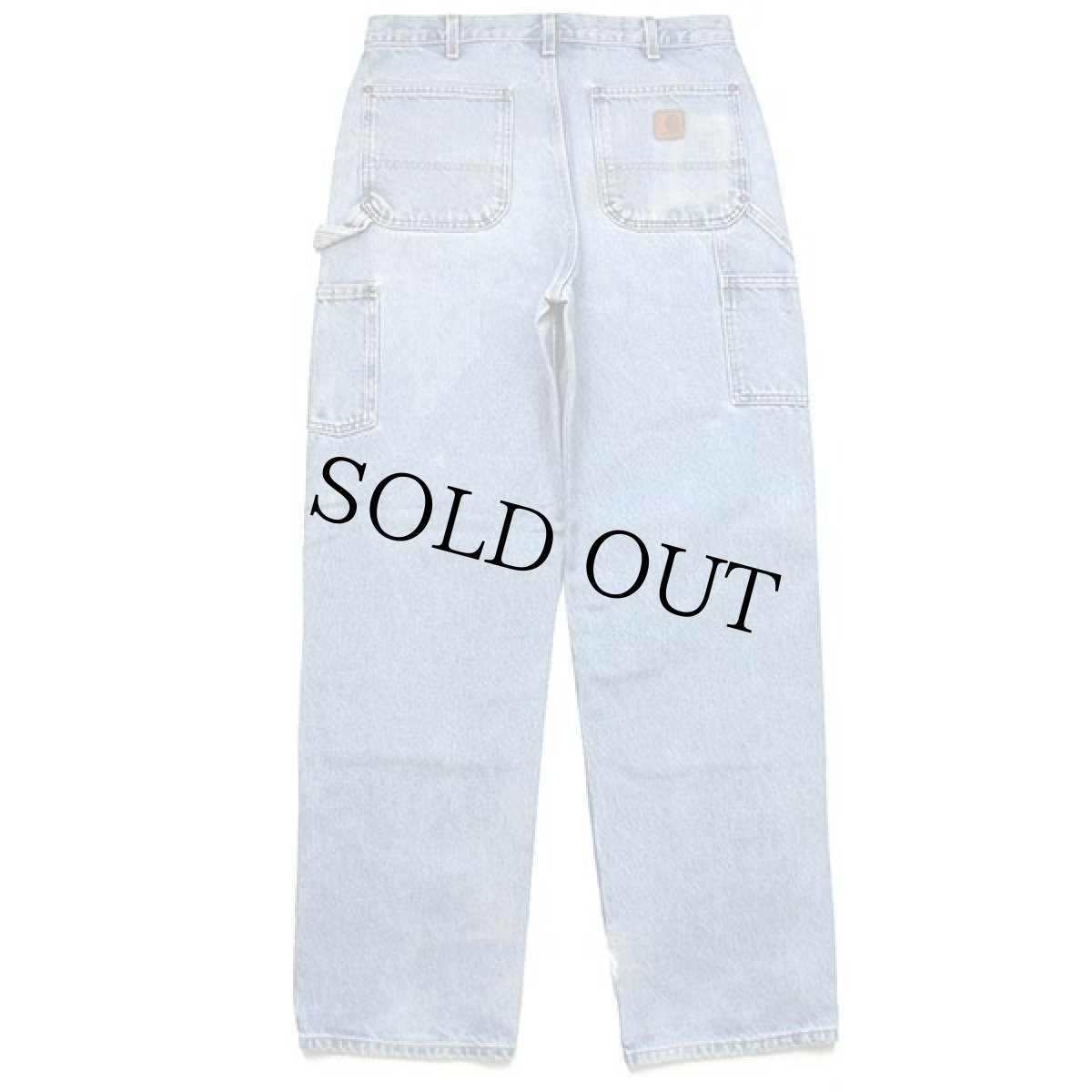 画像3: メキシコ製 carharttカーハート デニム ダブルニー ペインターパンツ ペンキ飛び w34 L34 (3)