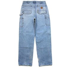 画像3: メキシコ製 carharttカーハート デニム ダブルニー ペインターパンツ ペンキ飛び w34 L34 (3)