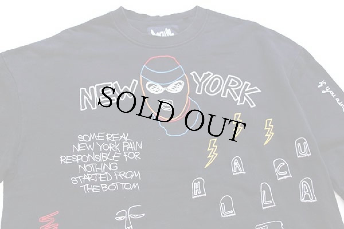 画像3: Haculla ハキュラ NEW YORK 刺繍 コットン スウェット 黒 L (3)