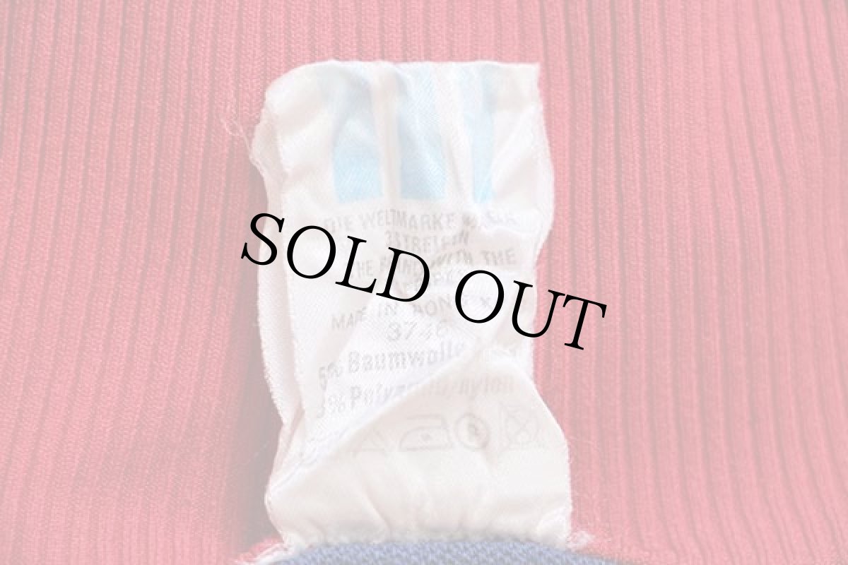 画像5: 80s adidasアディダス トレフォイル ロゴ ツートン ハイネック トラックジャケット 紺×赤 L★ジャージ (5)