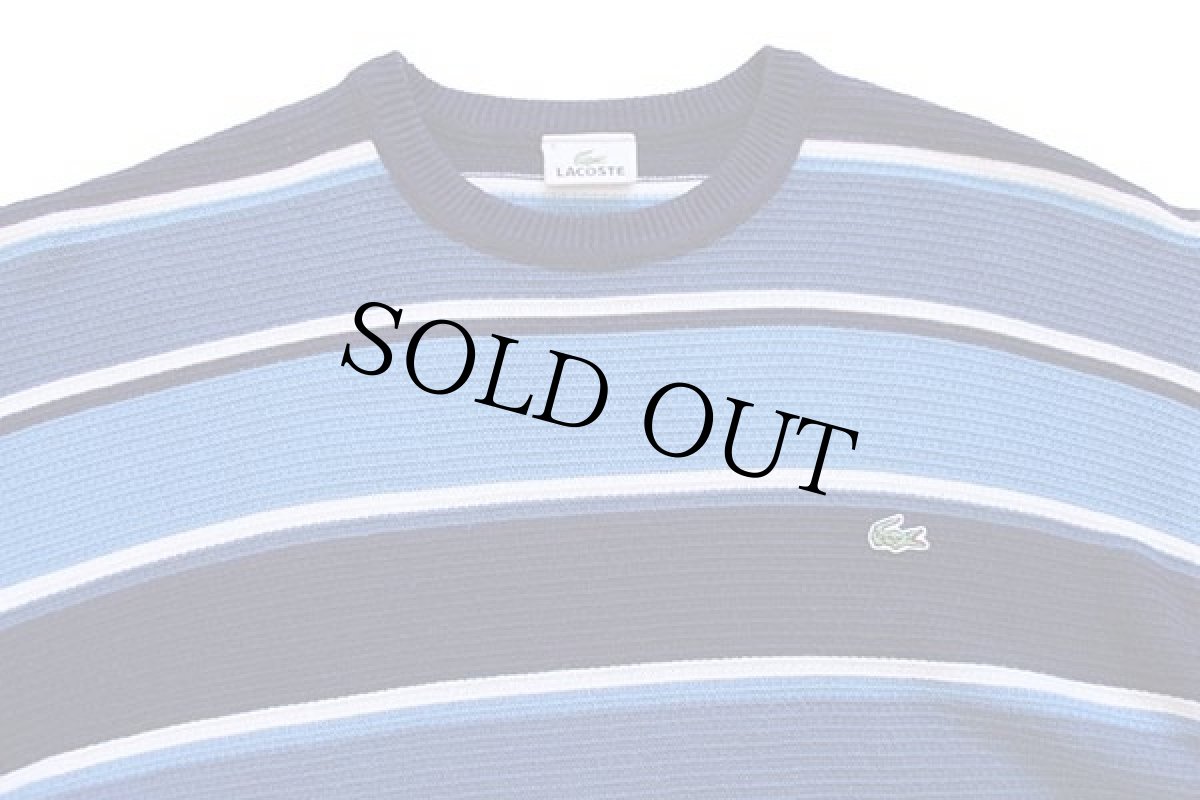 画像3: 90s LACOSTEラコステ マルチボーダー コットン×アクリルニット セーター 6 (3)