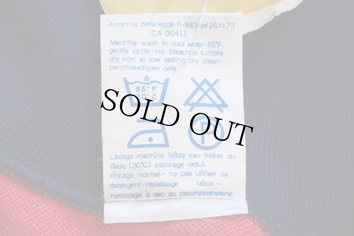 画像6: デッドストック★80s adidasアディダス トレフォイル ロゴ刺繍 ツートン ハイネック トラックジャケット 赤×紺★ジャージ (6)