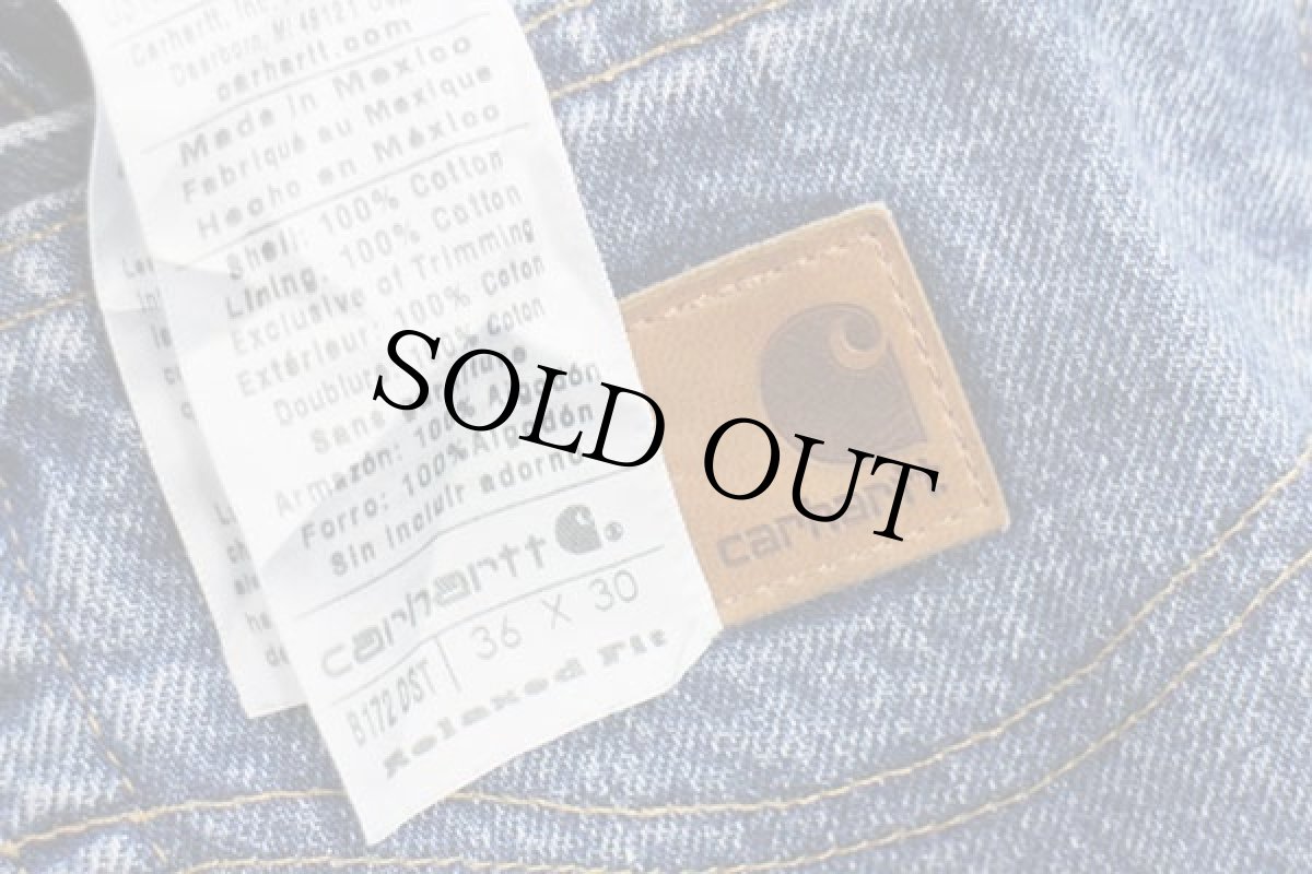 画像6: 00s メキシコ製 carharttカーハート チェック ネルライナー デニムパンツ w36★SDP1739 (6)