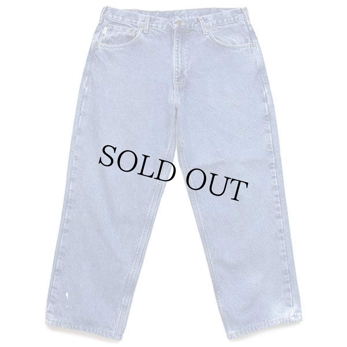 画像2: 00s メキシコ製 carharttカーハート チェック ネルライナー デニムパンツ w36★SDP1739 (2)