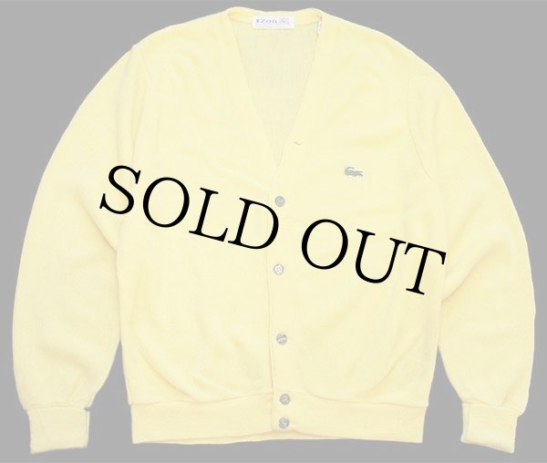 70s USA製 IZOD OF LONDON ワンポイント パール編み アクリルニット