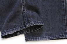 画像9: 90s USA製 Levi'sリーバイス 550 ハンドペイント ブラック デニムパンツ w34 L32 (9)