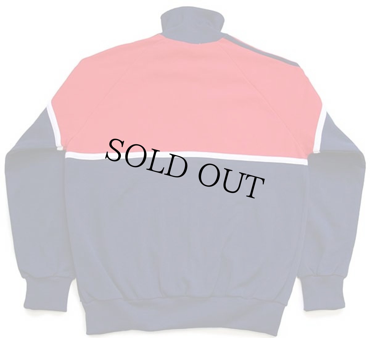 画像3: デッドストック★80s adidasアディダス トレフォイル ロゴ刺繍 ツートン ハイネック トラックジャケット 赤×紺★ジャージ (3)