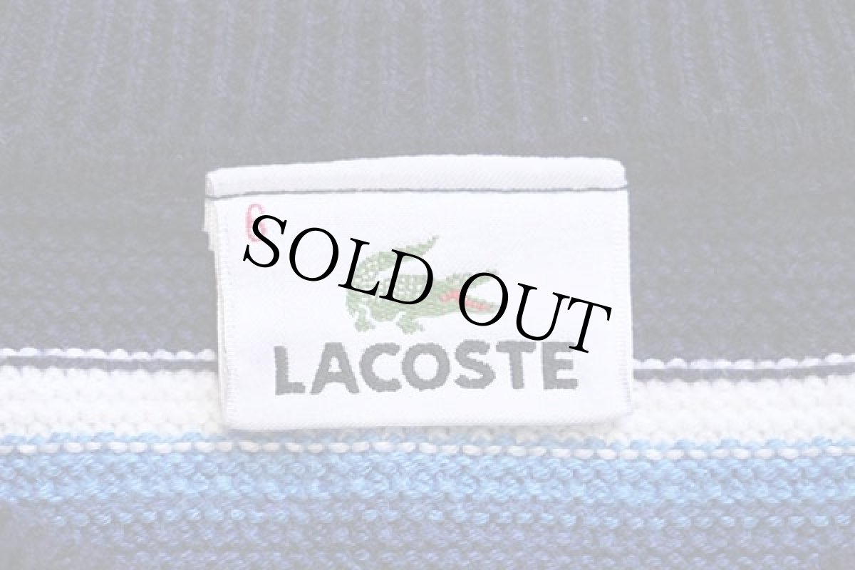 画像4: 90s LACOSTEラコステ マルチボーダー コットン×アクリルニット セーター 6 (4)