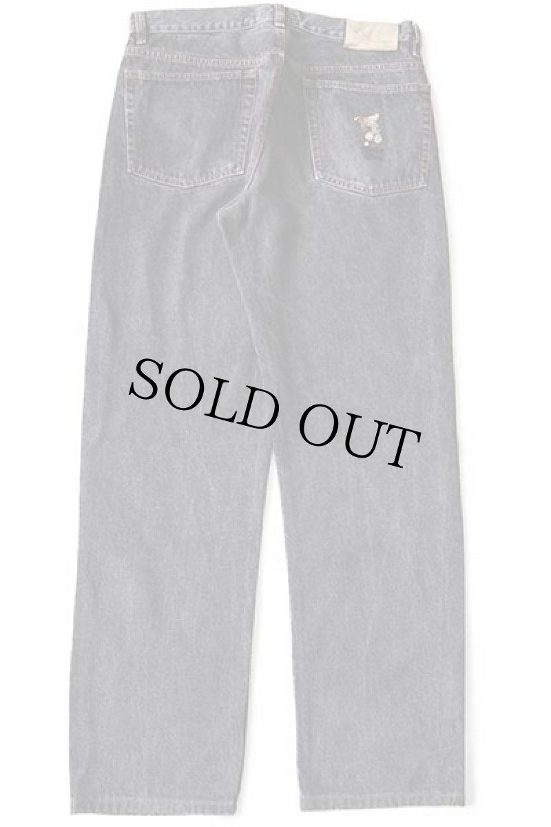 画像3: 90s イタリア製 Disneyディズニー GOLF ミッキー マウス 刺繍 先染め ブラック デニムパンツ 52 (3)