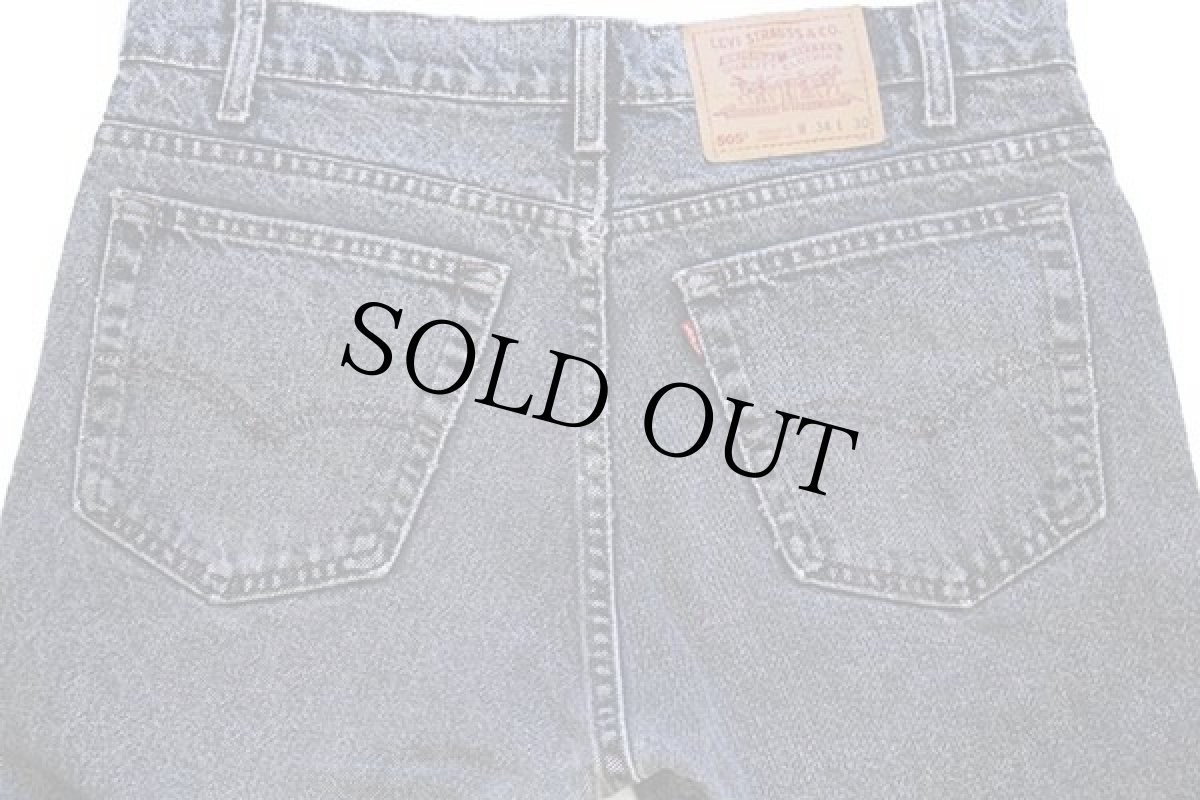 画像5: 90s USA製 Levi'sリーバイス 505 ケミカルウォッシュ カラーデニムパンツ カスタム 後染め 紺 w34 L30★112 アシッド (5)
