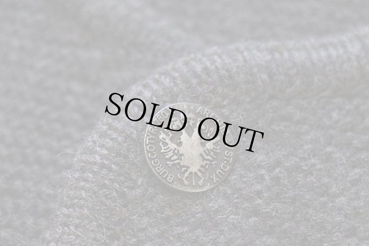 画像5: オーストリア製 h.moser ノーカラー チロリアン ウール×アクリルニット ベスト カーディガン グレーブラウン 52 (5)